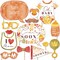 Big Dot of Happiness Fall Foliage Baby - Autumn Leaves Baby Shower Photo Booth Props Kit - 20 Count